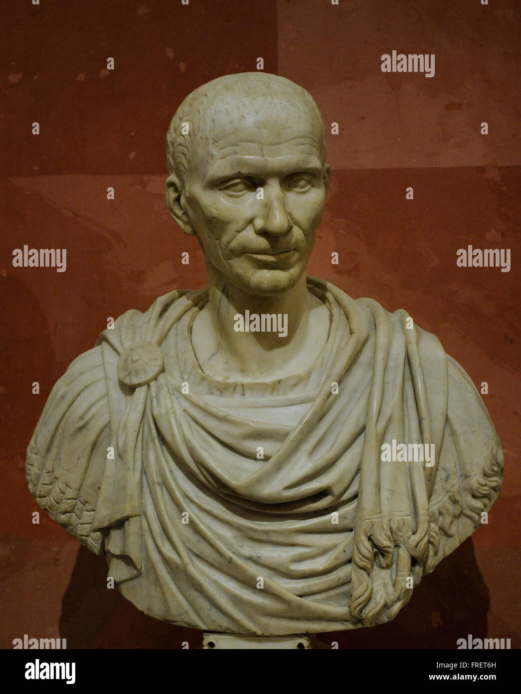 Portrait of Julius Cesar (100 BC-44 BC). Bust.16th Italian, imitation roman original of the 1st century BC. Marble. The State Hermitage Museum. Saint Petersburg. Russia. Stock Photo