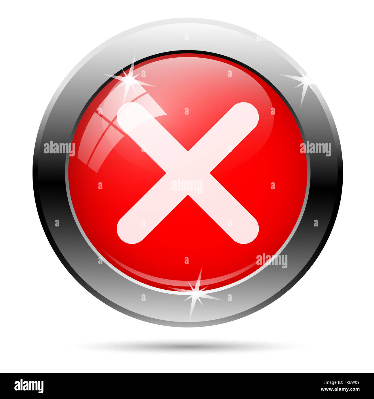 Glossy red 3d cancel symbol hi-res stock photography and images - Alamy