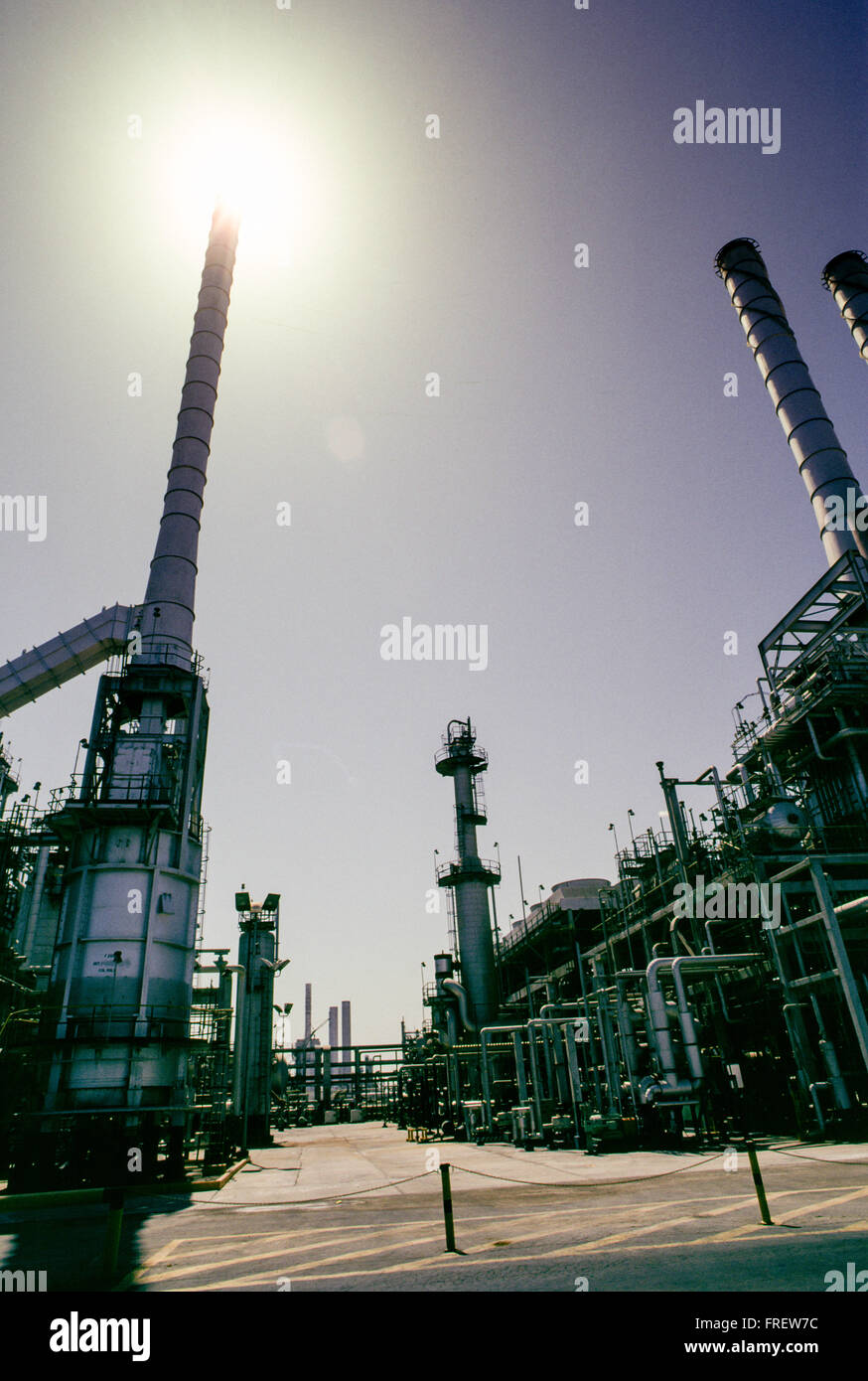 The world's largest oil refinery, oil storage tank farm and crude oil