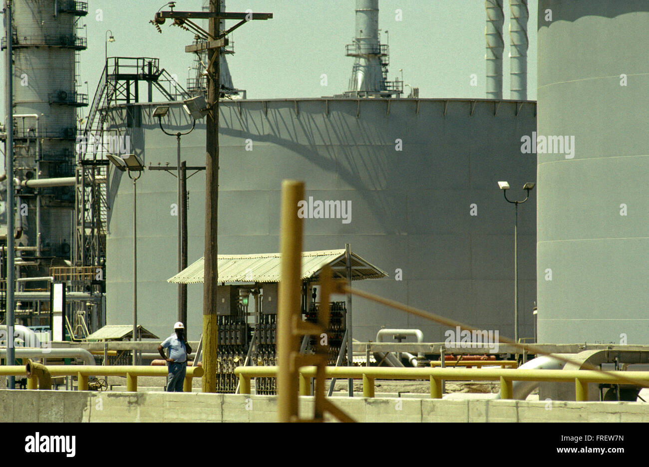 The world's largest oil refinery, oil storage tank farm and crude oil