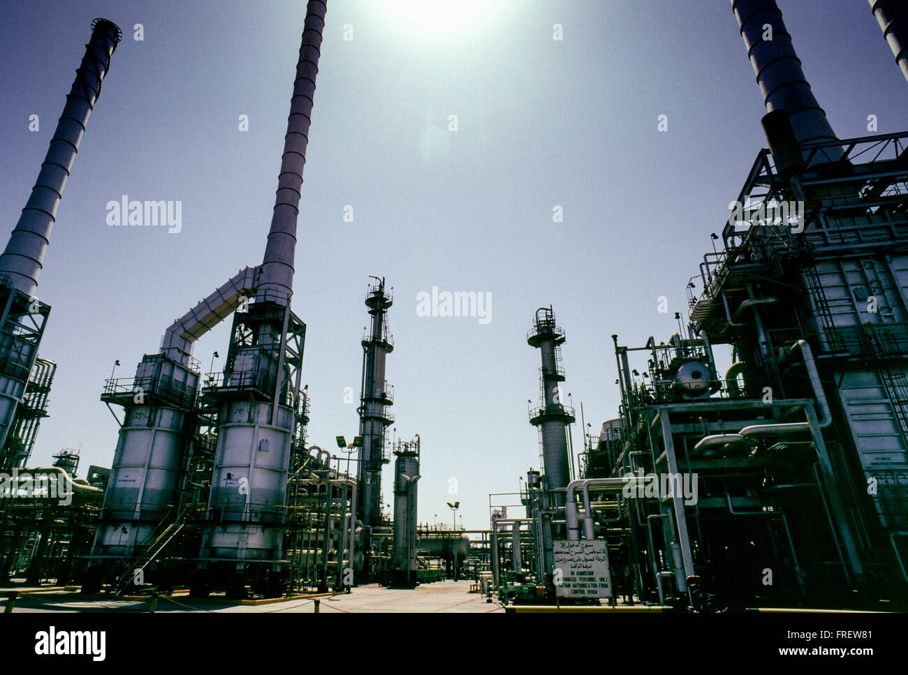 The world's largest oil refinery, oil storage tank farm and crude oil