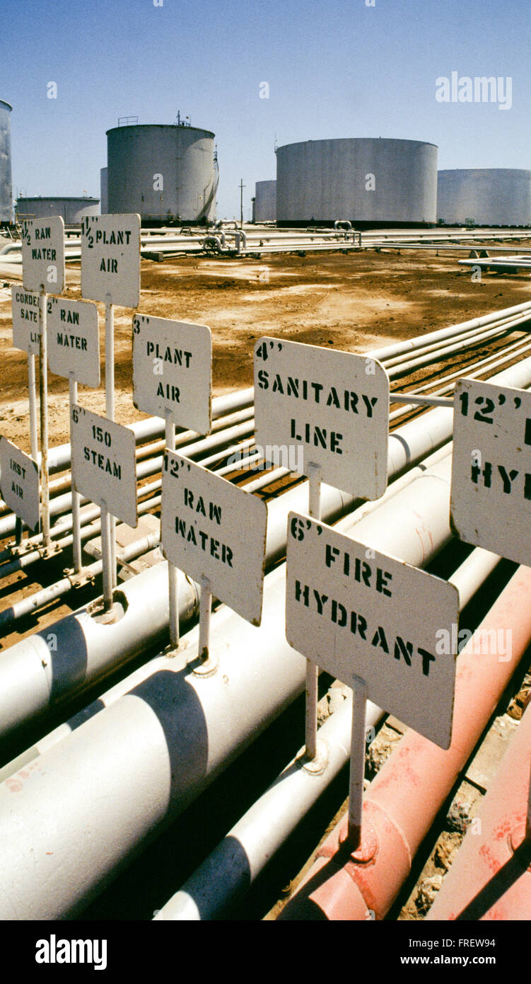 The world's largest oil refinery, oil storage tank farm and crude oil