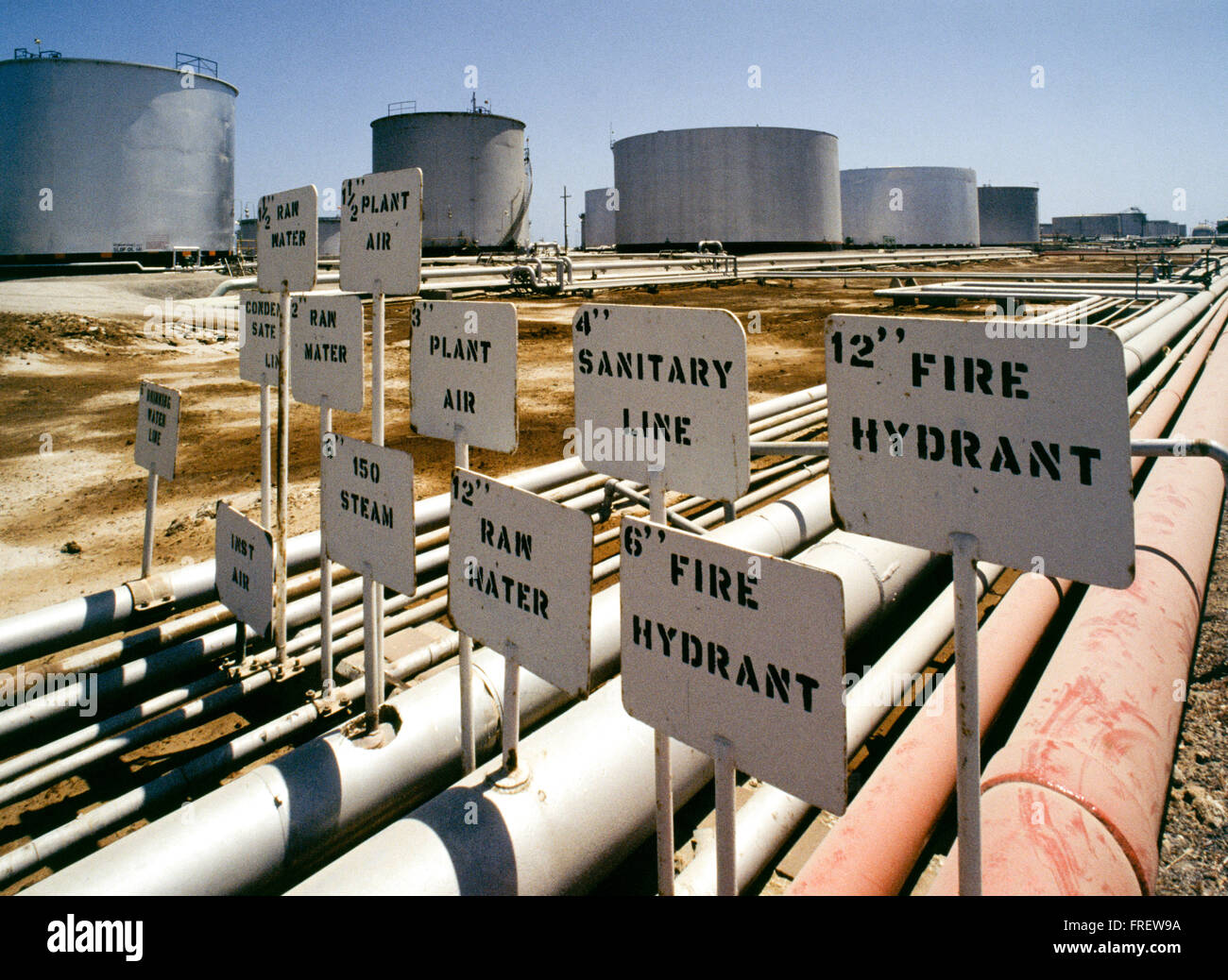 The world's largest oil refinery, oil storage tank farm and crude oil