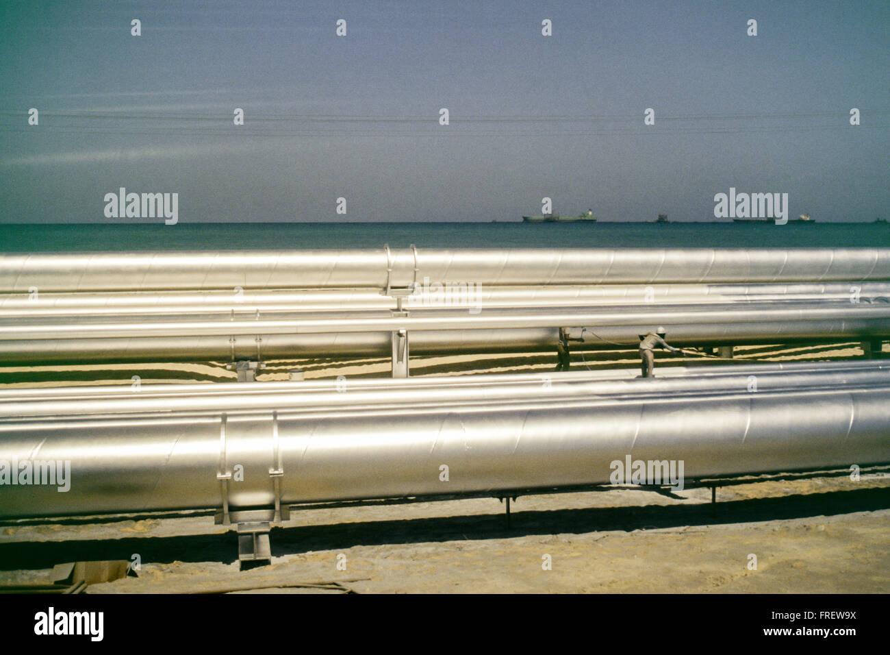 The world's largest oil refinery, oil storage tank farm and crude oil