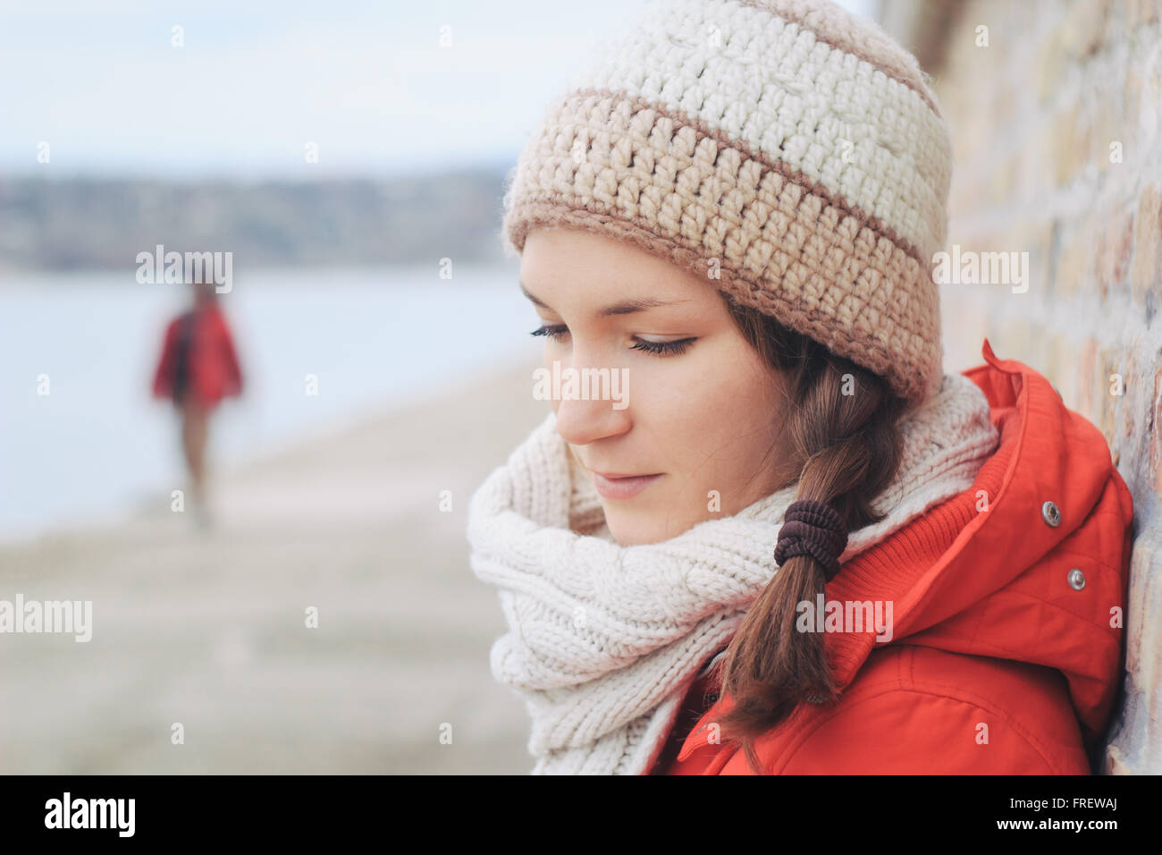 Woman standing outdoors hi-res stock photography and images - Alamy
