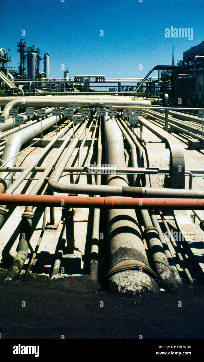 The world's largest oil refinery, oil storage tank farm and crude oil