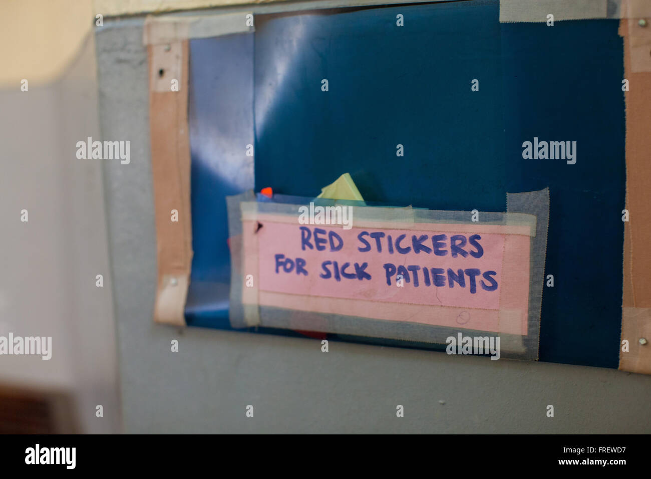 A simple method for categorizing critically ill patients in a Ugandan hospital, Africa. Stock Photo