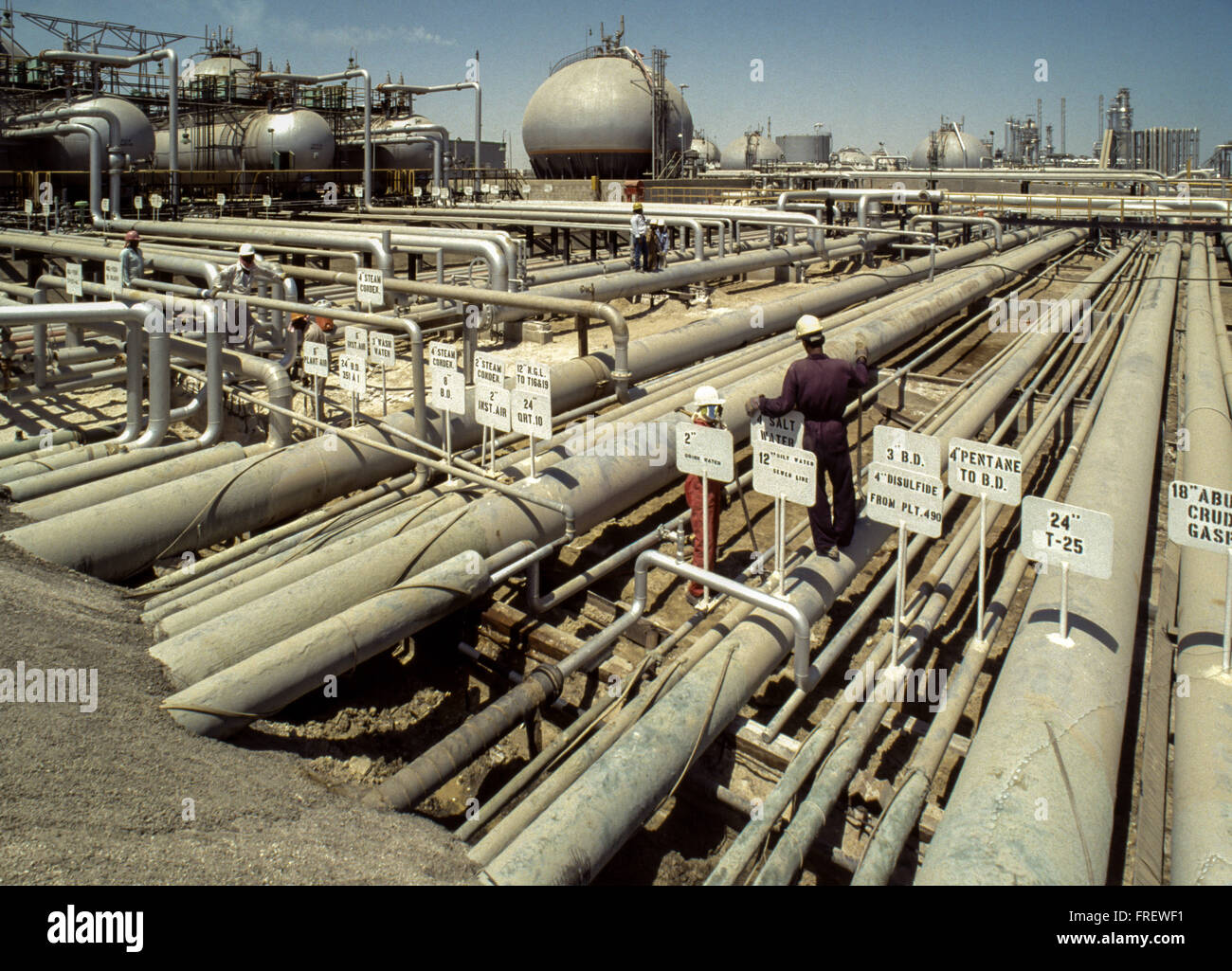 The world's largest oil refinery, oil storage tank farm and crude oil