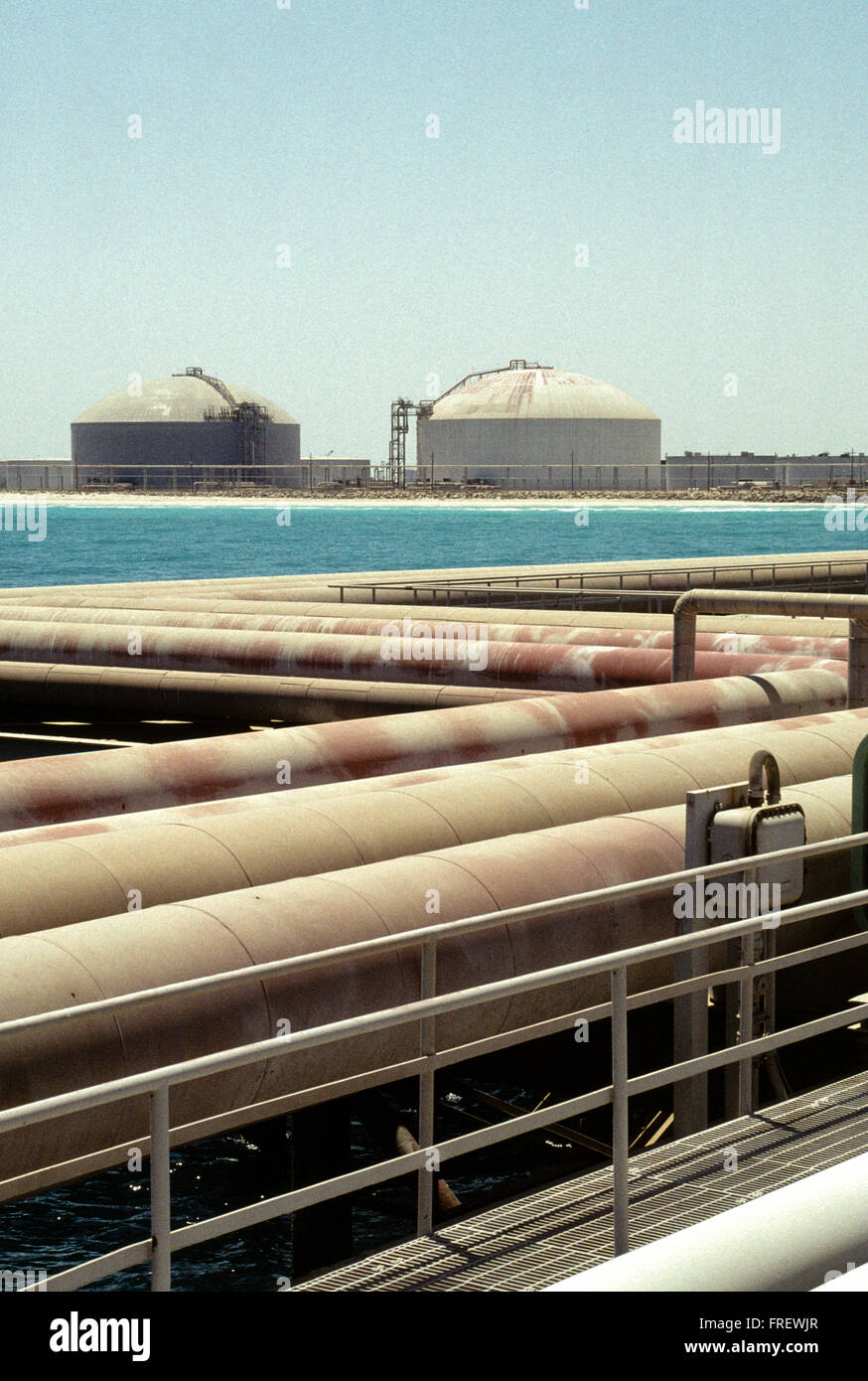 The world's largest oil refinery, oil storage tank farm and crude oil