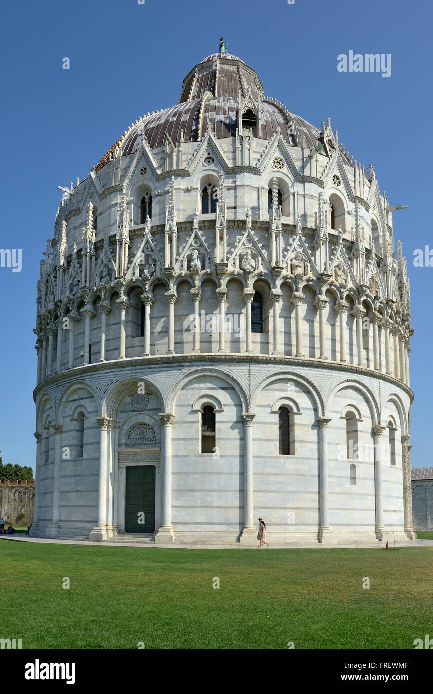 Baptistry of St. John, Piazza del Duomo, Cathedral Square, Campo dei Miracoli, Square of Miracles, UNESCO World Heritage Site, P Stock Photo