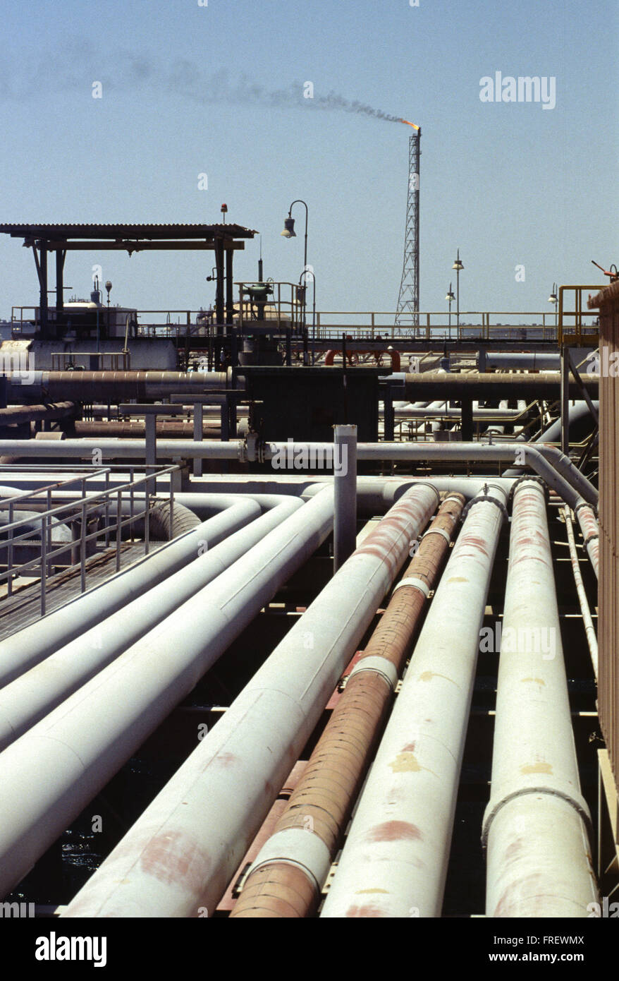 The world's largest oil refinery, oil storage tank farm and crude oil