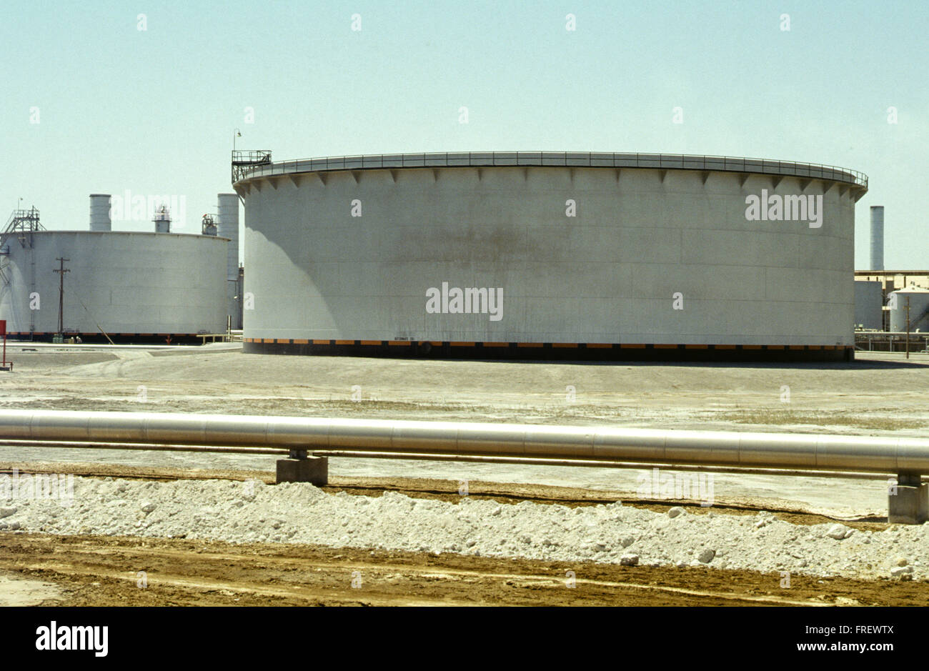 The world's largest oil refinery, oil storage tank farm and crude oil