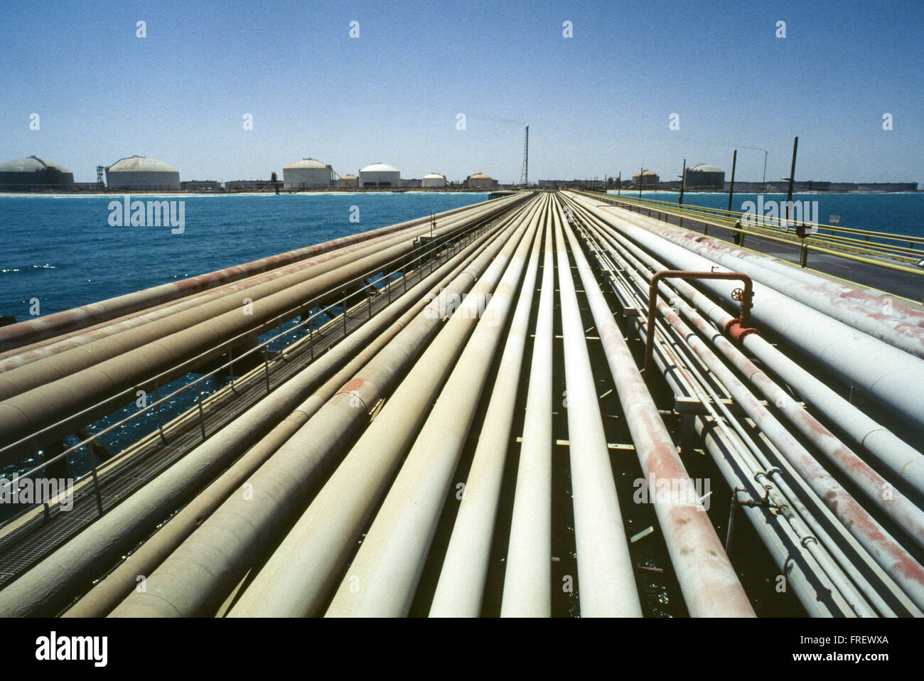 The world's largest oil refinery, oil storage tank farm and crude oil