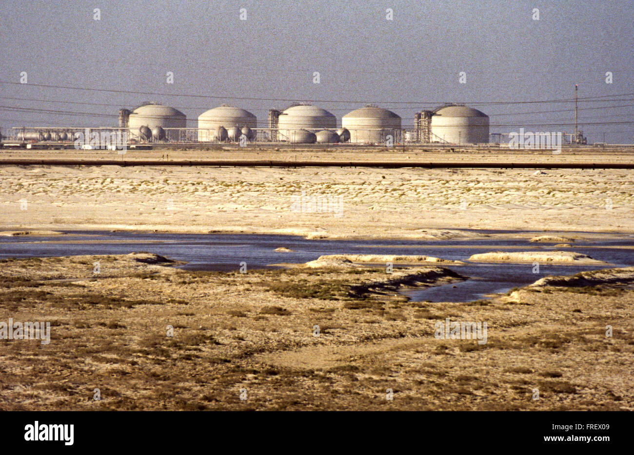 The world's largest oil refinery, oil storage tank farm and chief crude