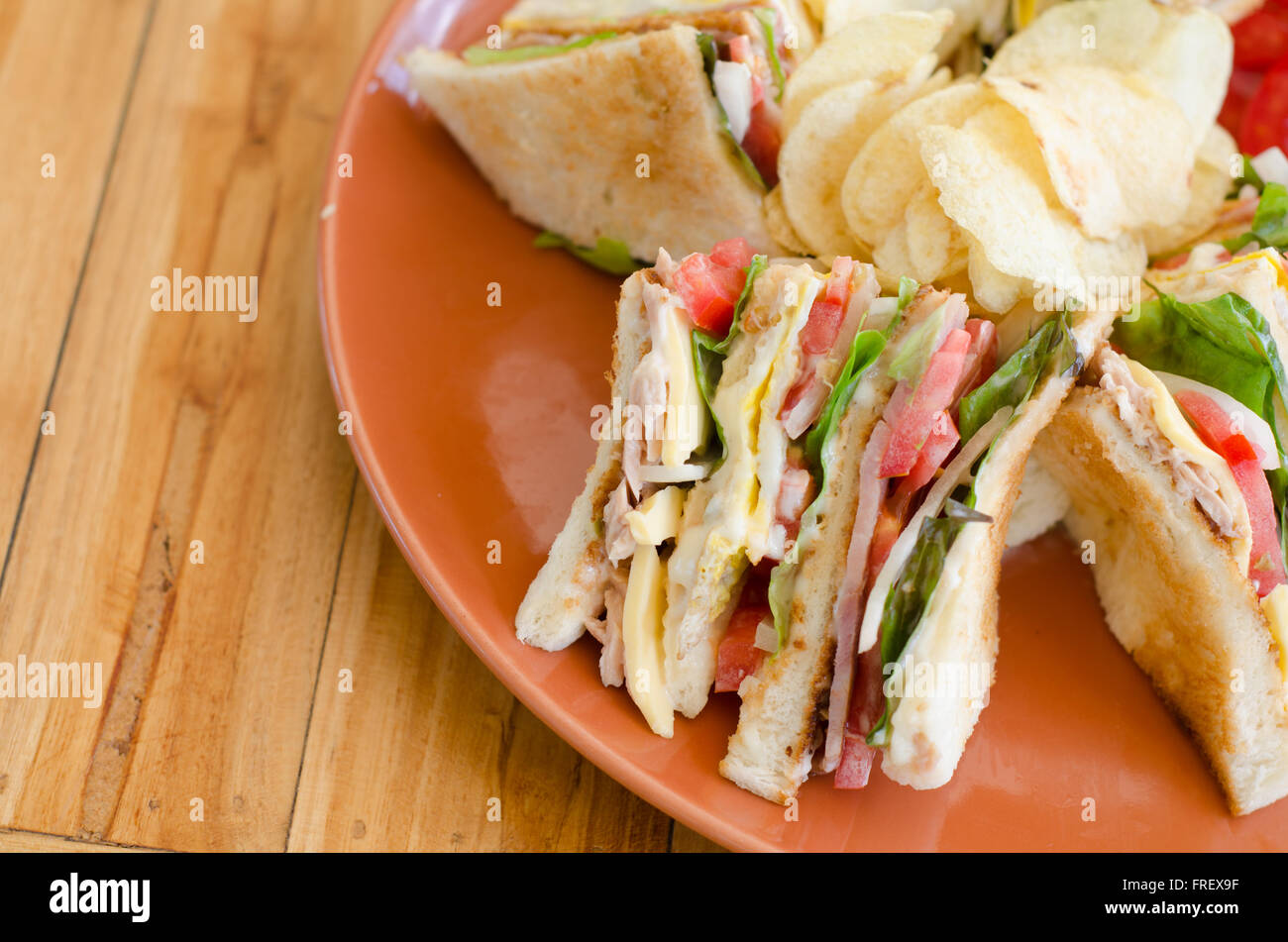 Healthy Tuna Sandwich with Vegetable Stock Photo Alamy