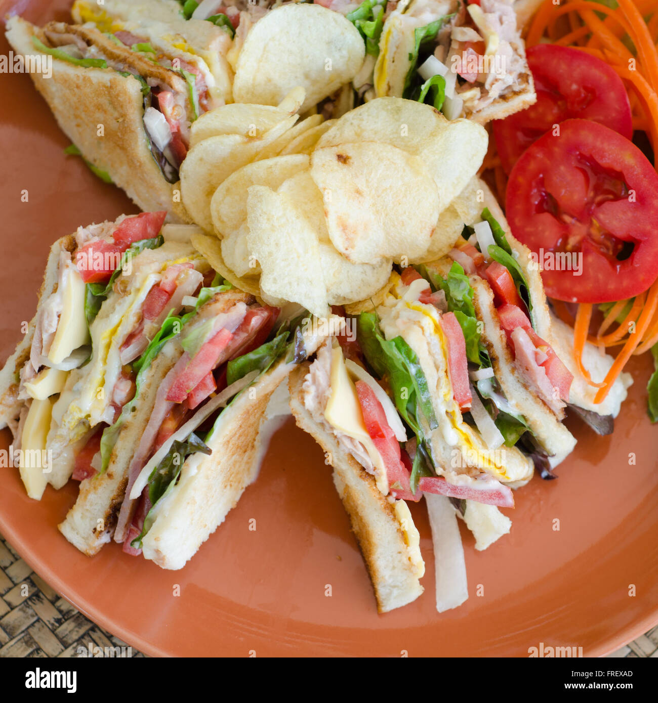 Healthy Tuna Sandwich with Vegetable Stock Photo Alamy