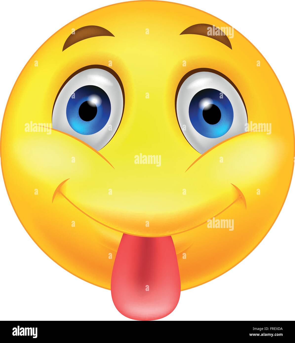 Smiley emoticon sticking out his tongue Stock Vector