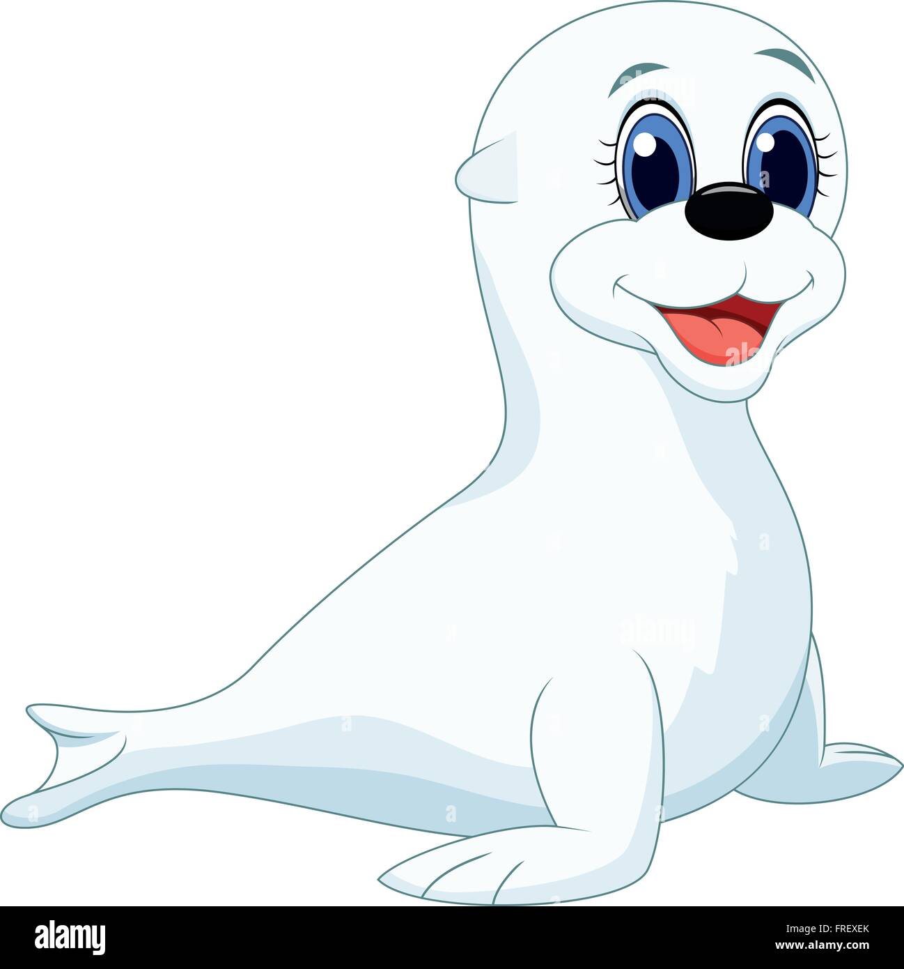 Cute baby seal cartoon Stock Vector Image & Art - Alamy
