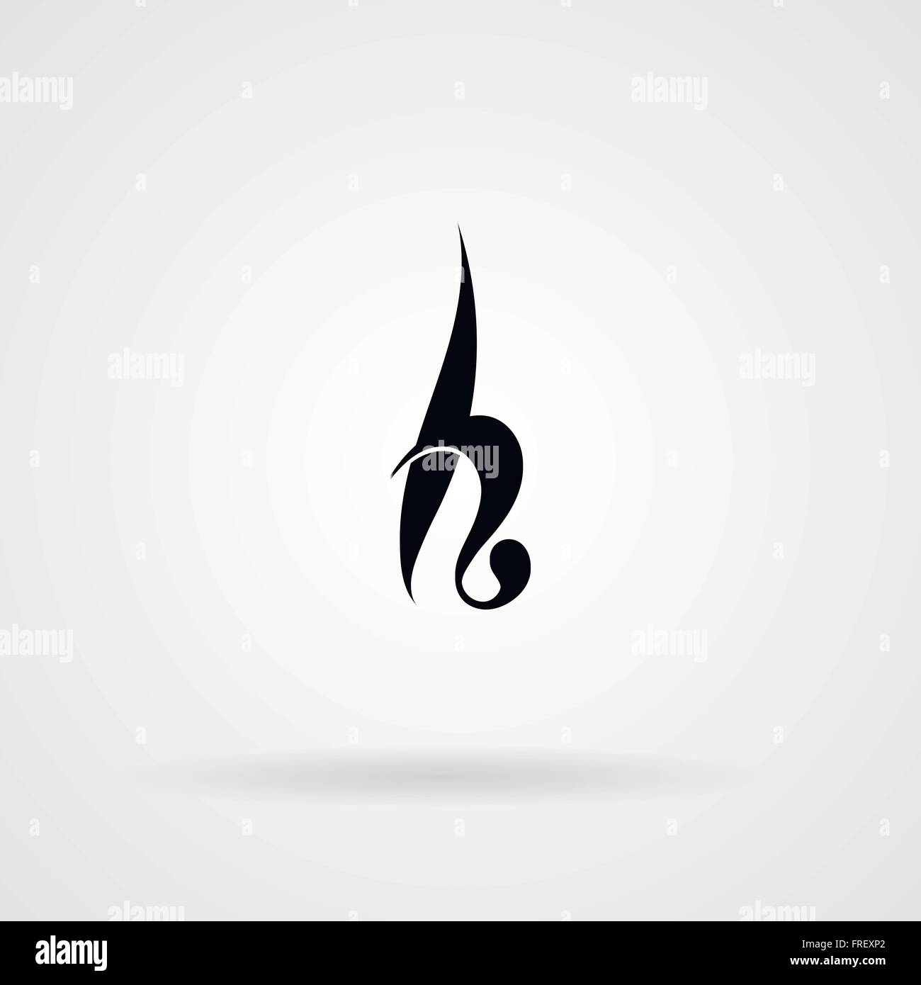 Vector calligraphic monogram. Letters in the minimalist style Stock ...