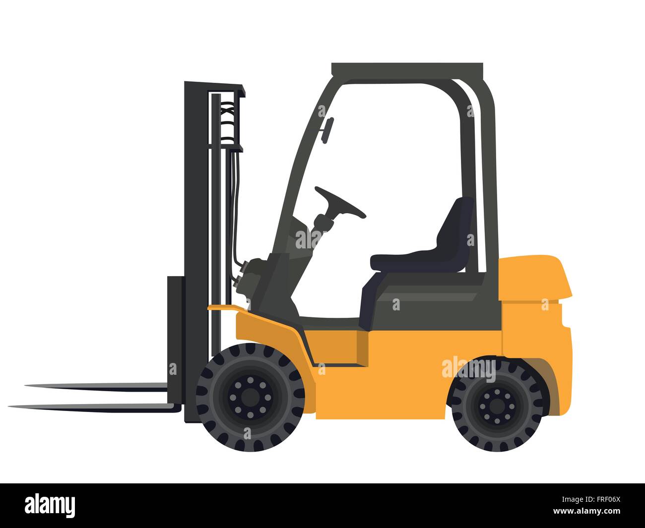 Forklift Machine Isolated on White Stock Vector Image & Art Alamy