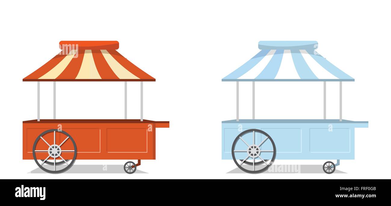 Flat Circus Tent Icon / Illustration on Orange Background Stock Vector ...