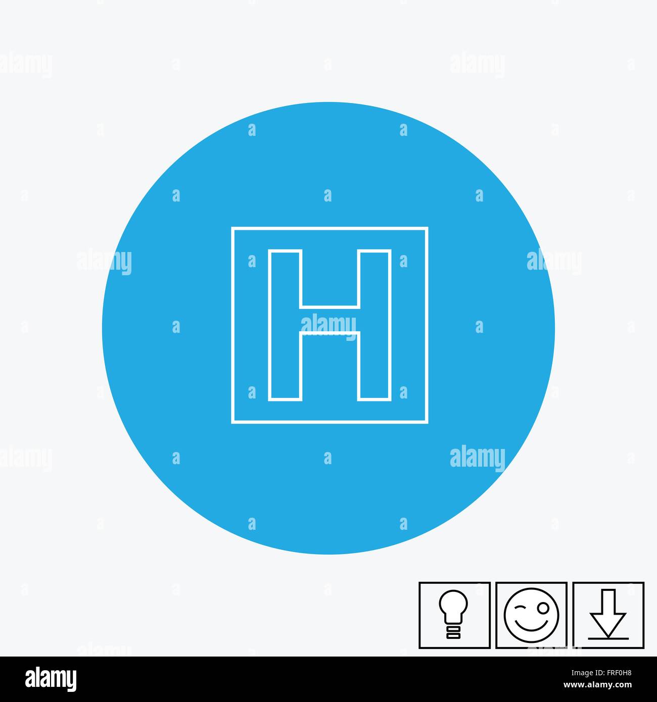 Hospital Flat Icon Stock Vector Image & Art - Alamy