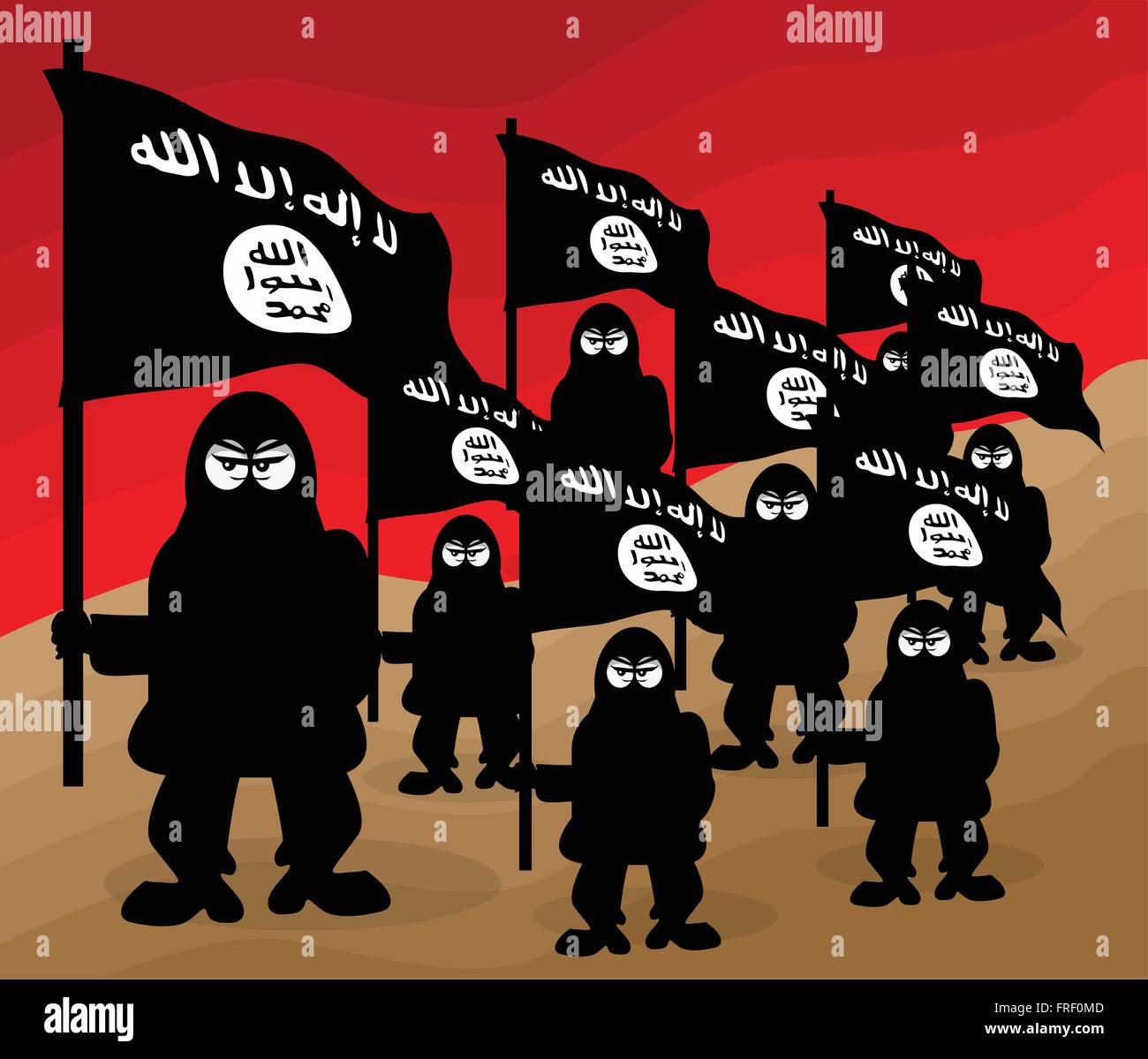 ISIS Terrorist Organisation Cartoon Illustration Stock Vector Image & Art -  Alamy