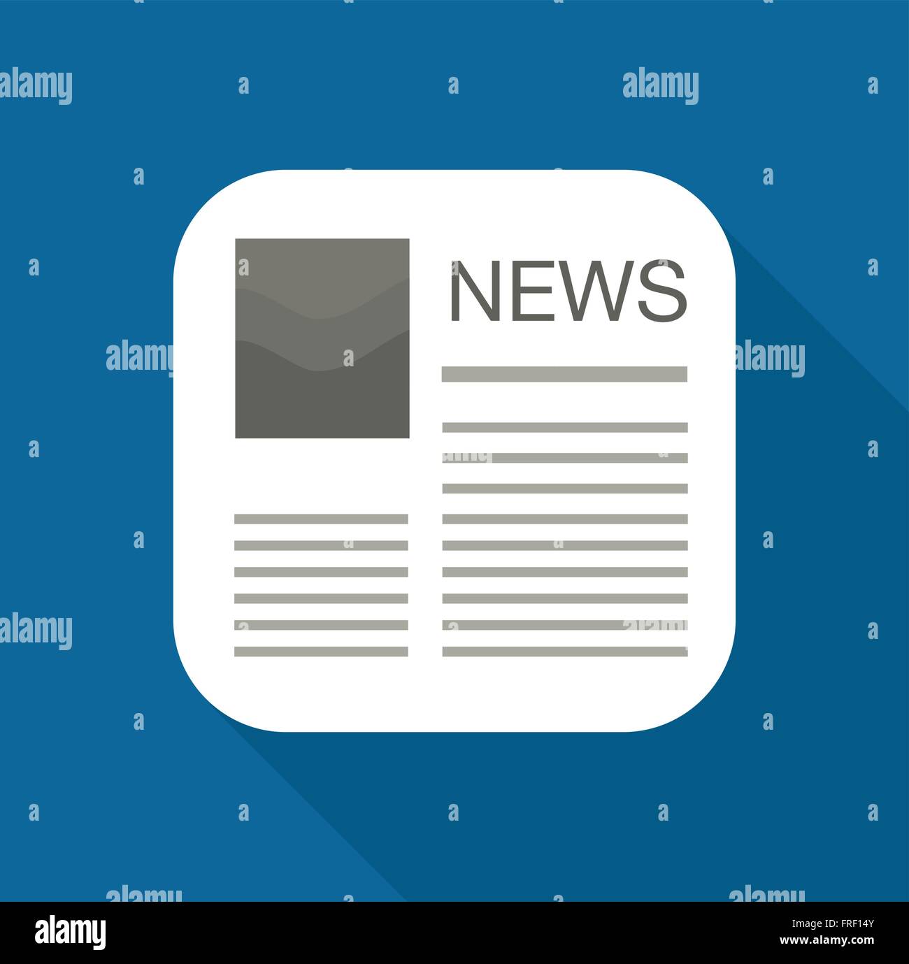 Newspaper Icon for Mobile Stock Vector