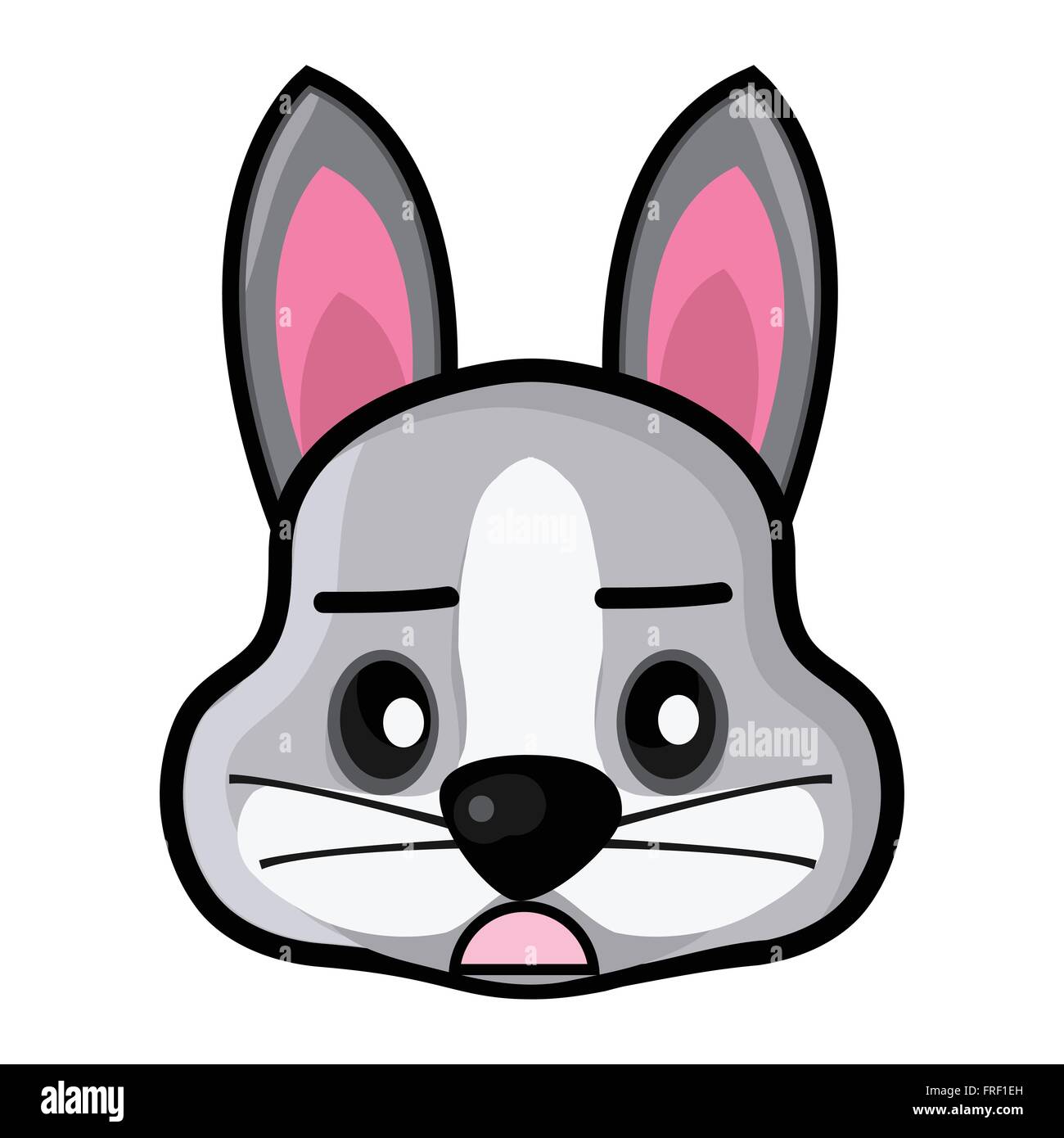 Rabbit Emoticons Set Different Expressions Stock Vector Image & Art Alamy