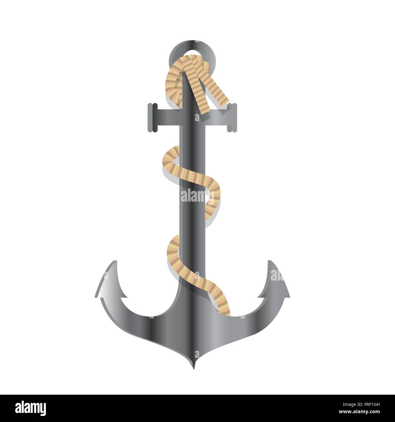 Anchor Isolated on White Stock Vector Image & Art - Alamy