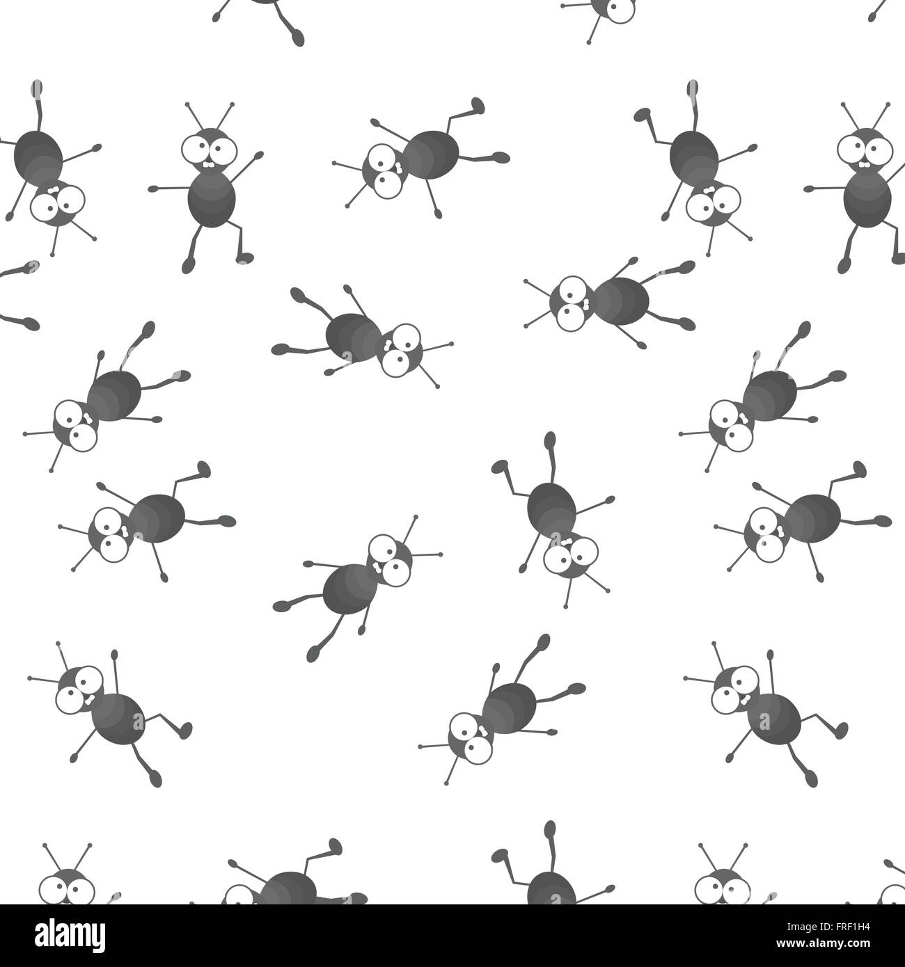 Pattern of ants cartoon Stock Vector