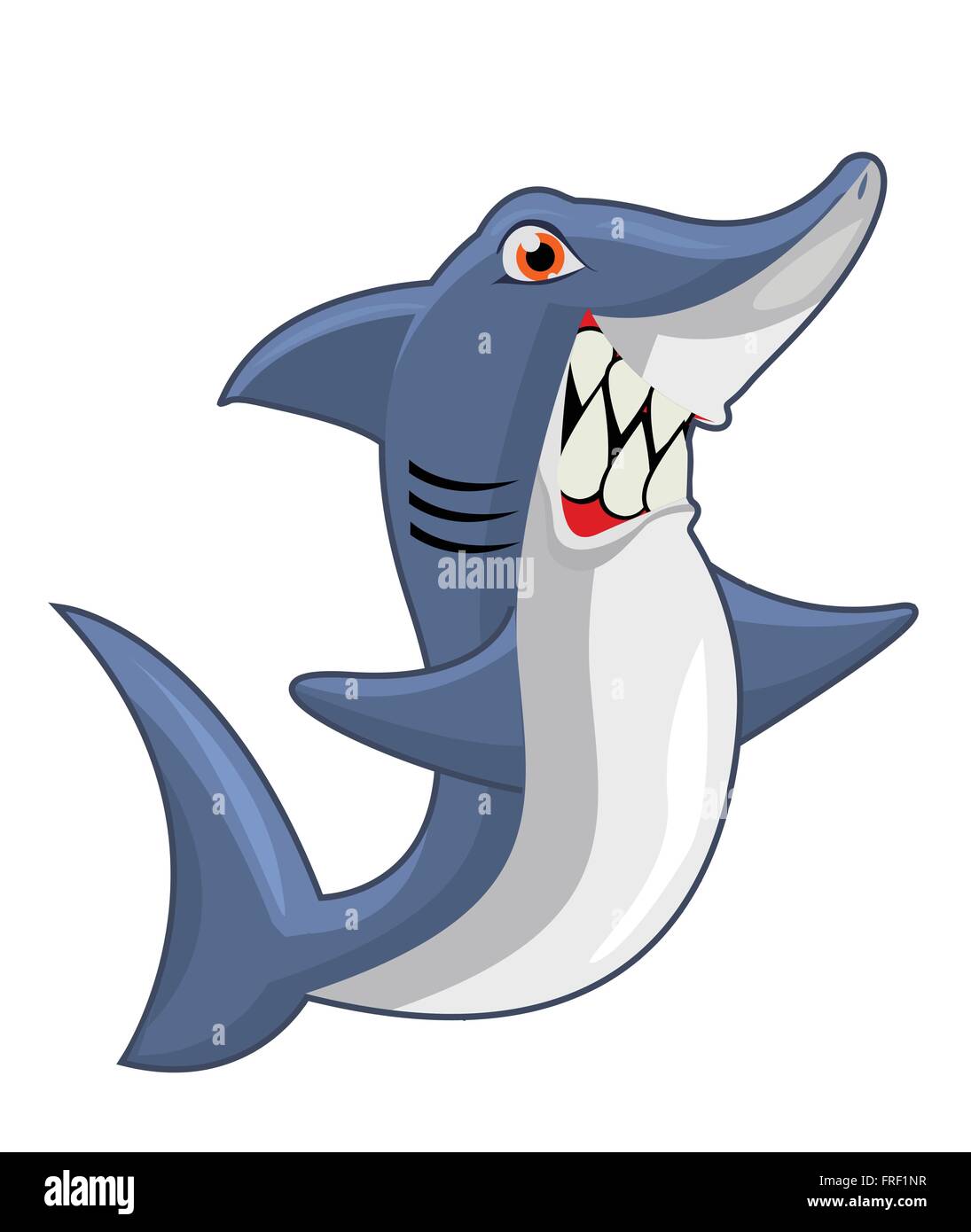 angry funny shark cartoon Stock Vector Image & Art - Alamy