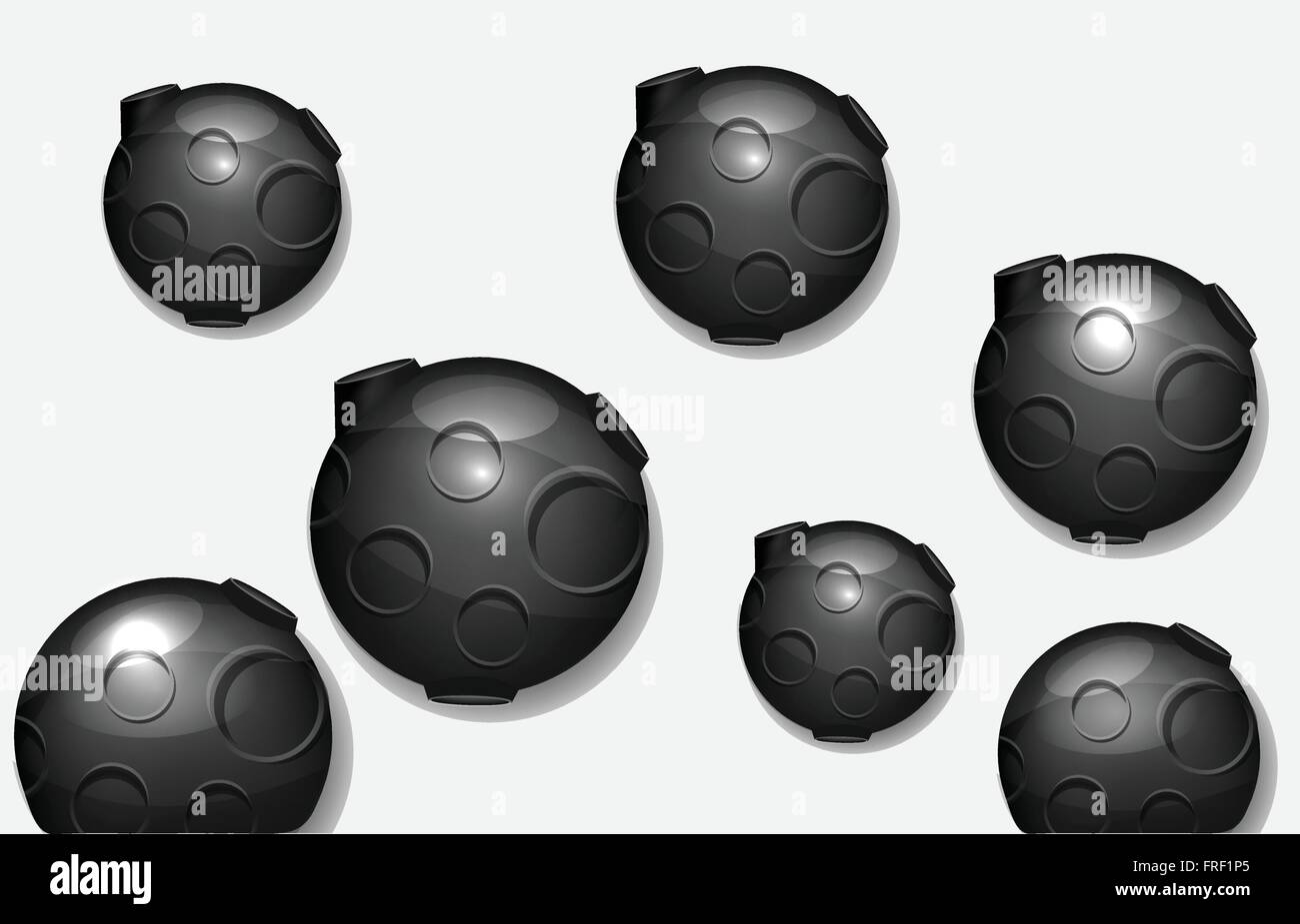 Asteroids on Blue Space Background Stock Vector Image & Art - Alamy