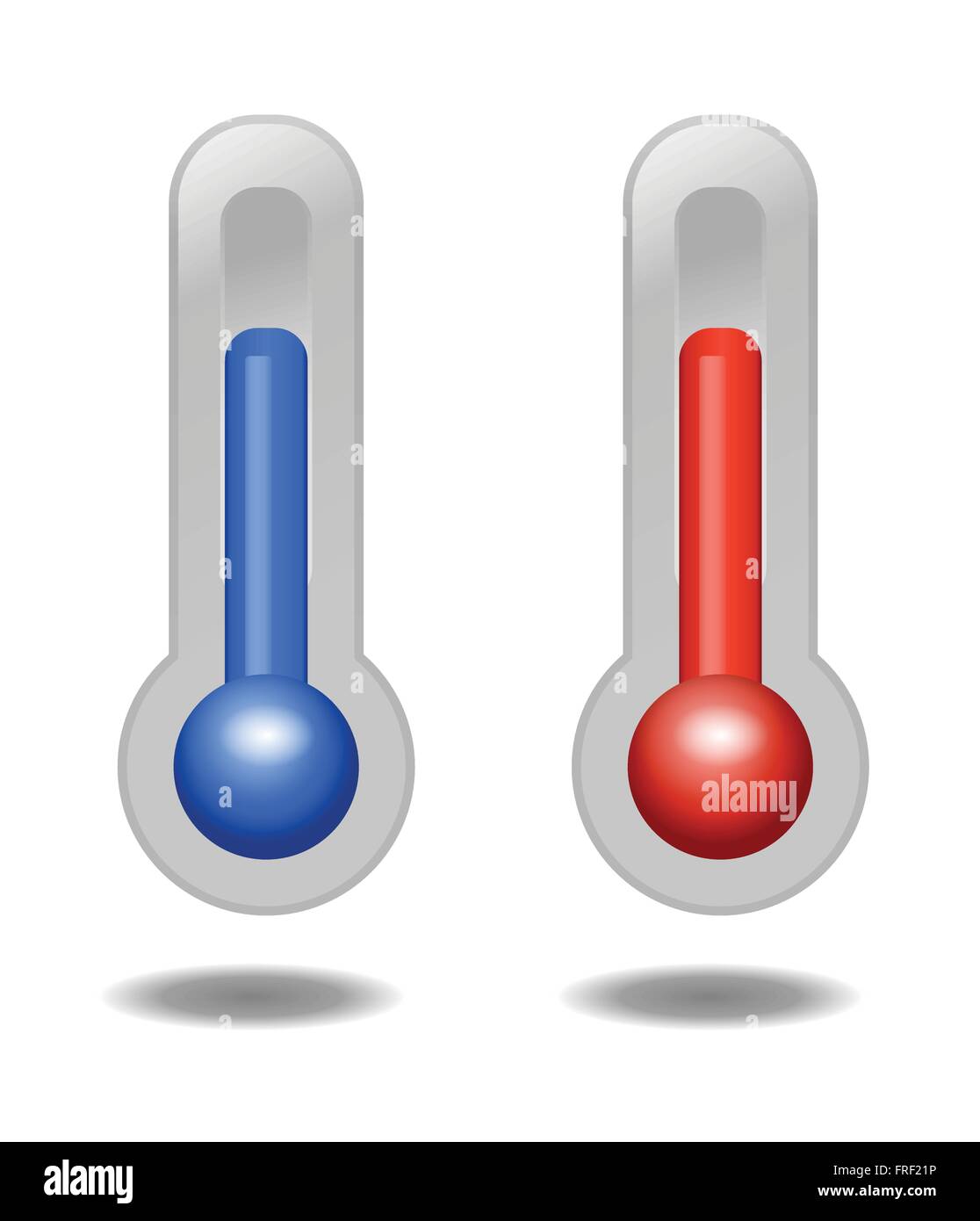 Thermometer Icons Cold/Warm On White Background Stock Vector Image ...