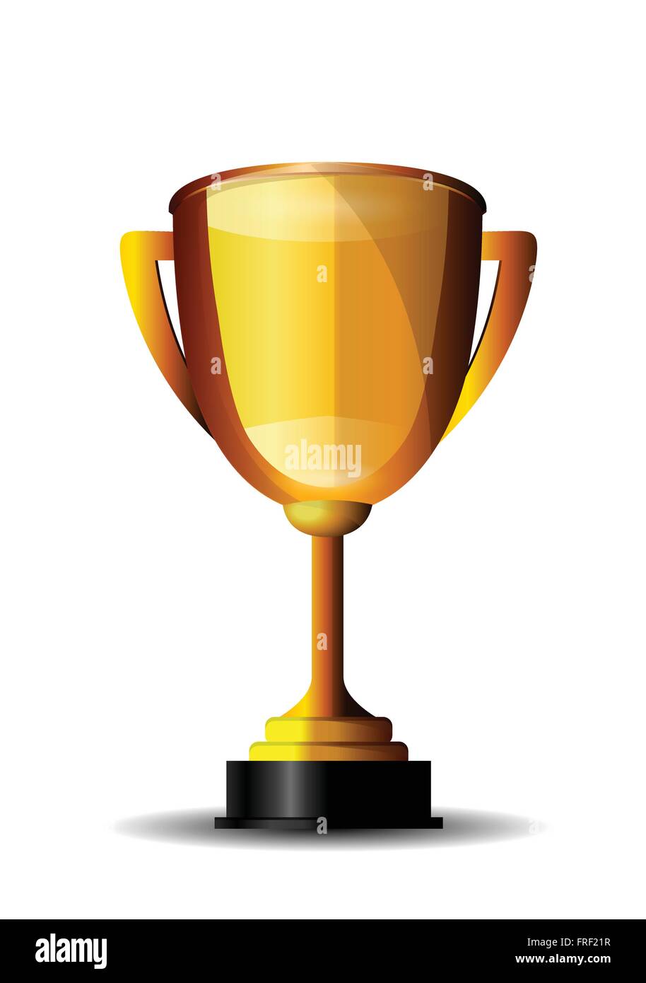 Golden Trophy Isolated on White Stock Vector Image & Art - Alamy