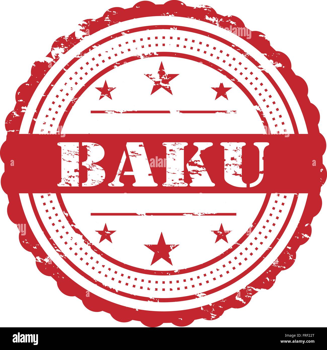 Baku / Grunge Badge Stock Vector