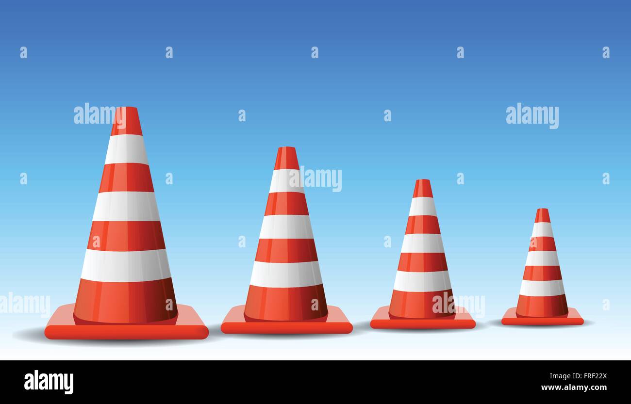 Red traffic cones Stock Vector Images - Alamy