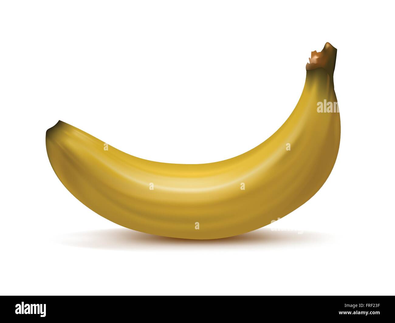 Banana Clip Art Isolated On White Stock Vector Image & Art Alamy