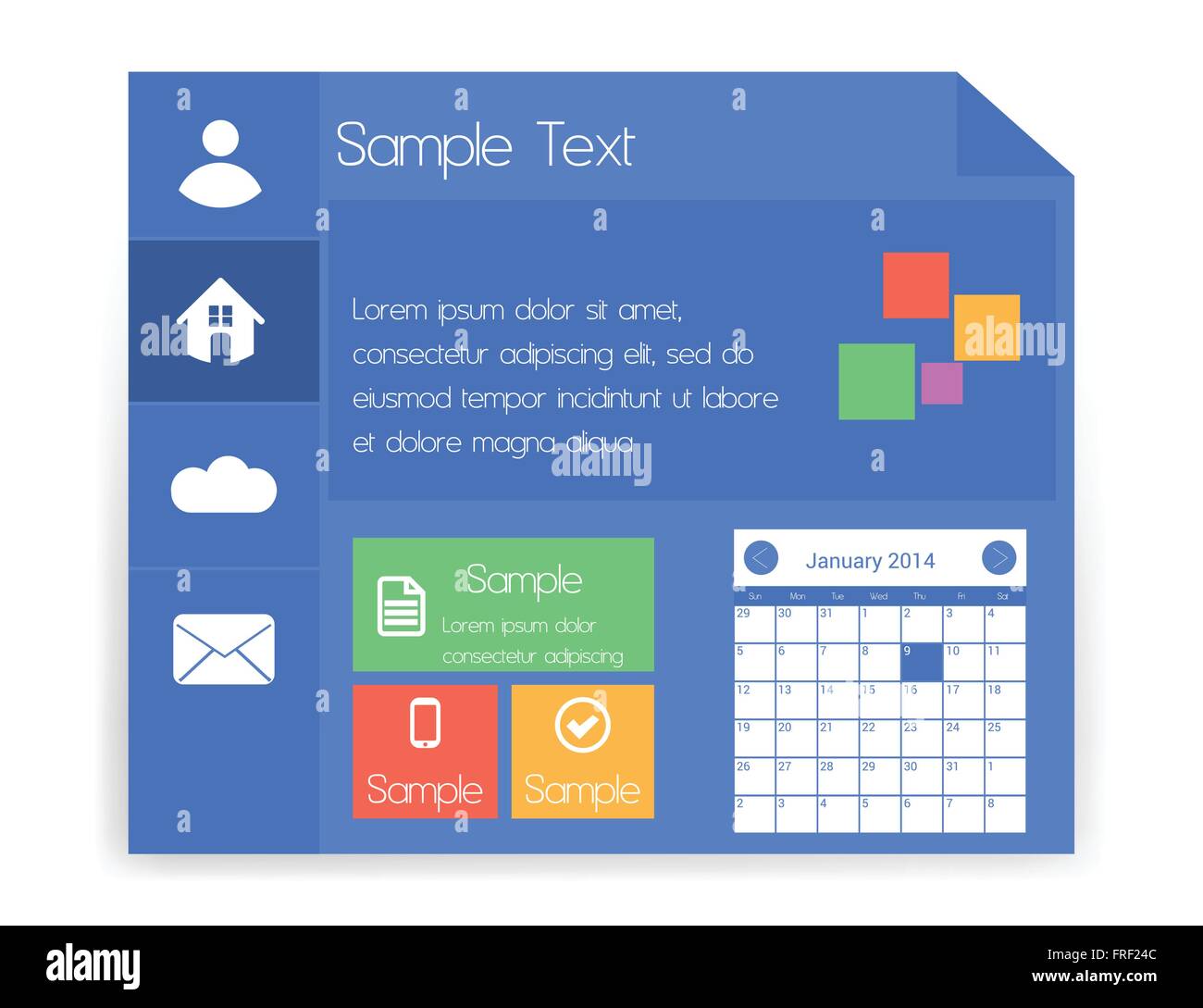 Flat Metro UI Isolated on White Stock Vector Image & Art - Alamy