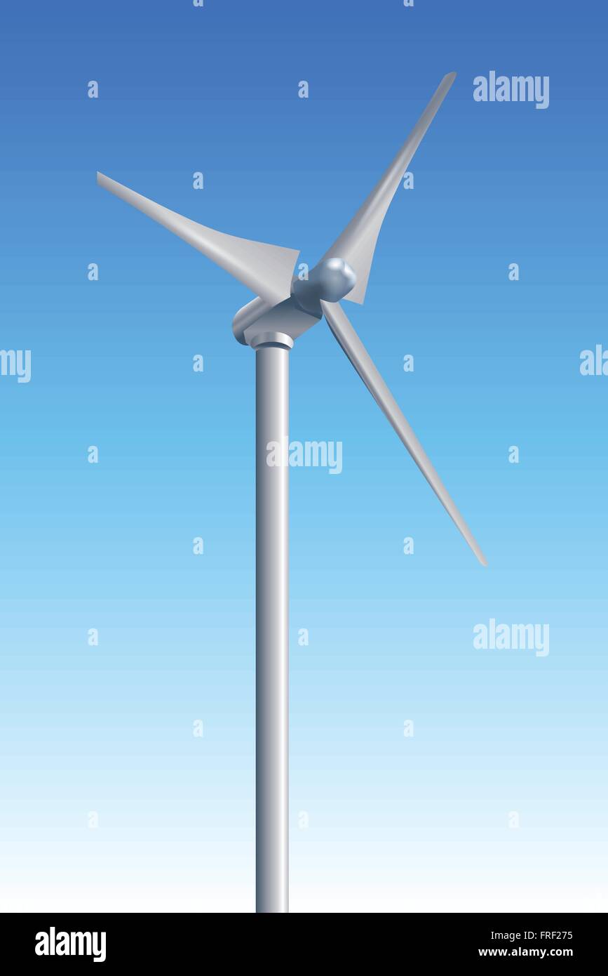Wind Turbines on Blue Sky Background Stock Vector Image & Art - Alamy