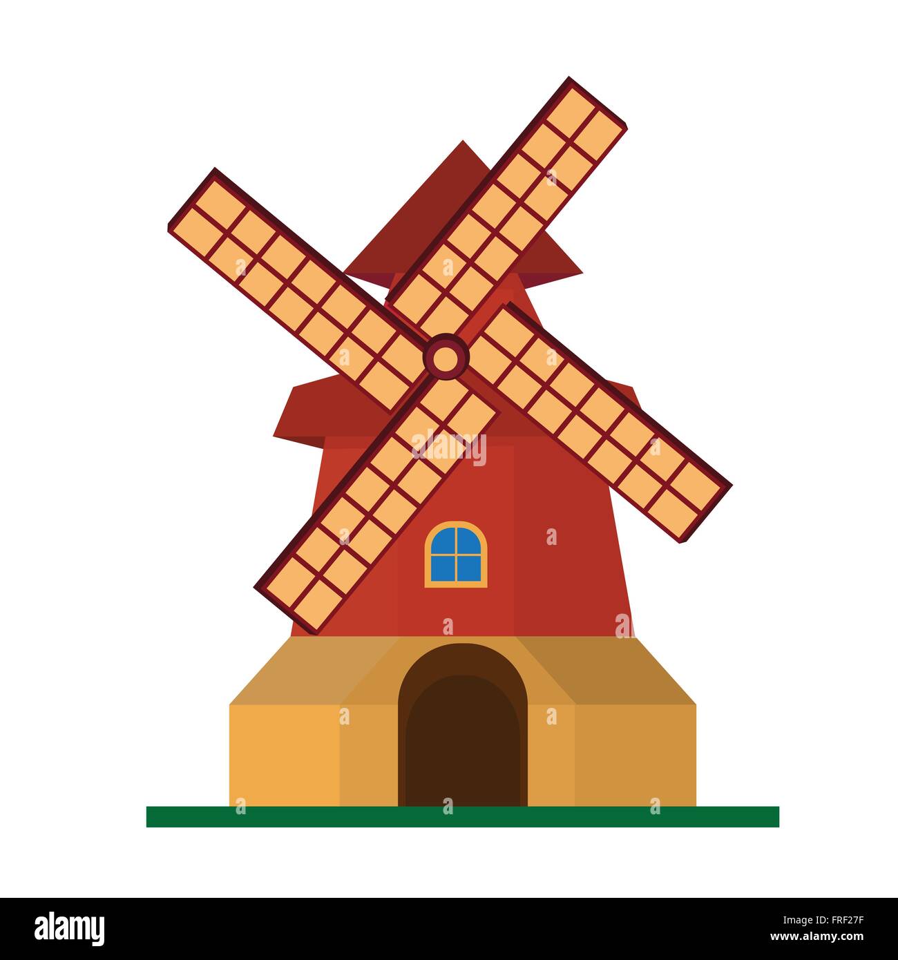 Windmill Flat Icon Stock Vector Image & Art - Alamy