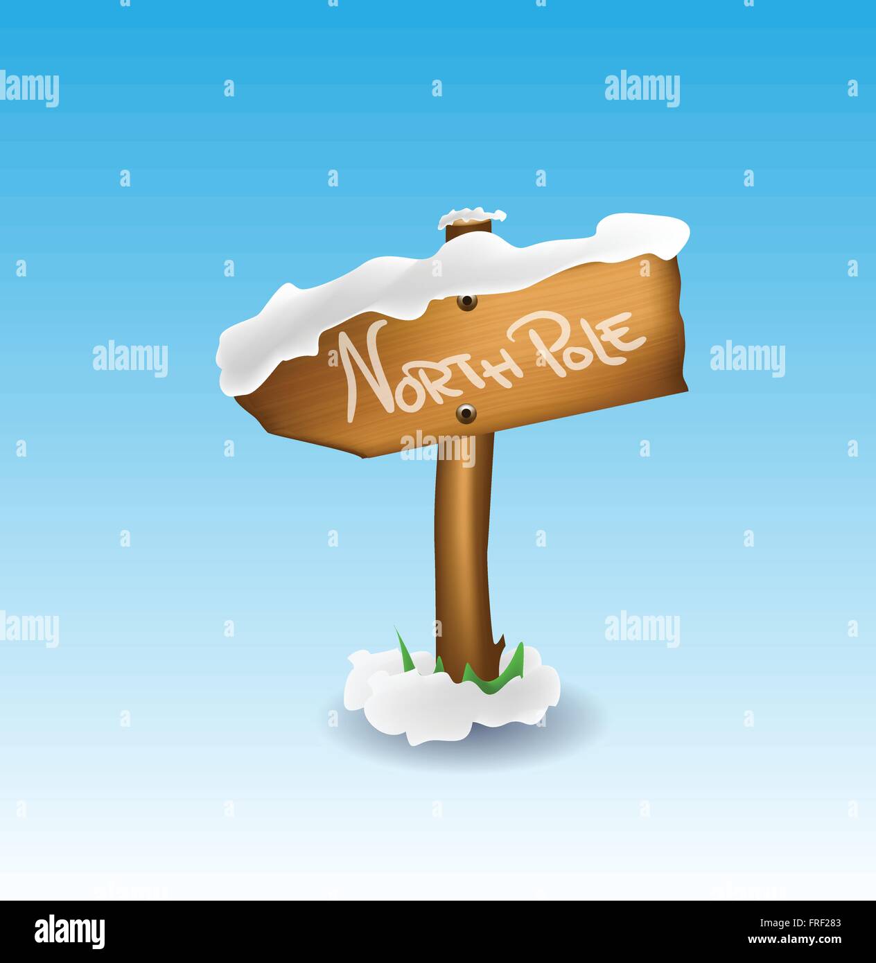 Illustration of North Pole sign Stock Vector Image & Art - Alamy