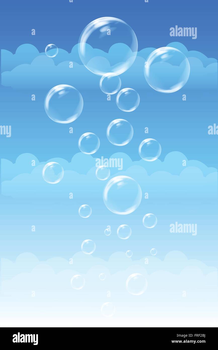 Blue Shiny Bubbles Background Stock Vector Image & Art Alamy