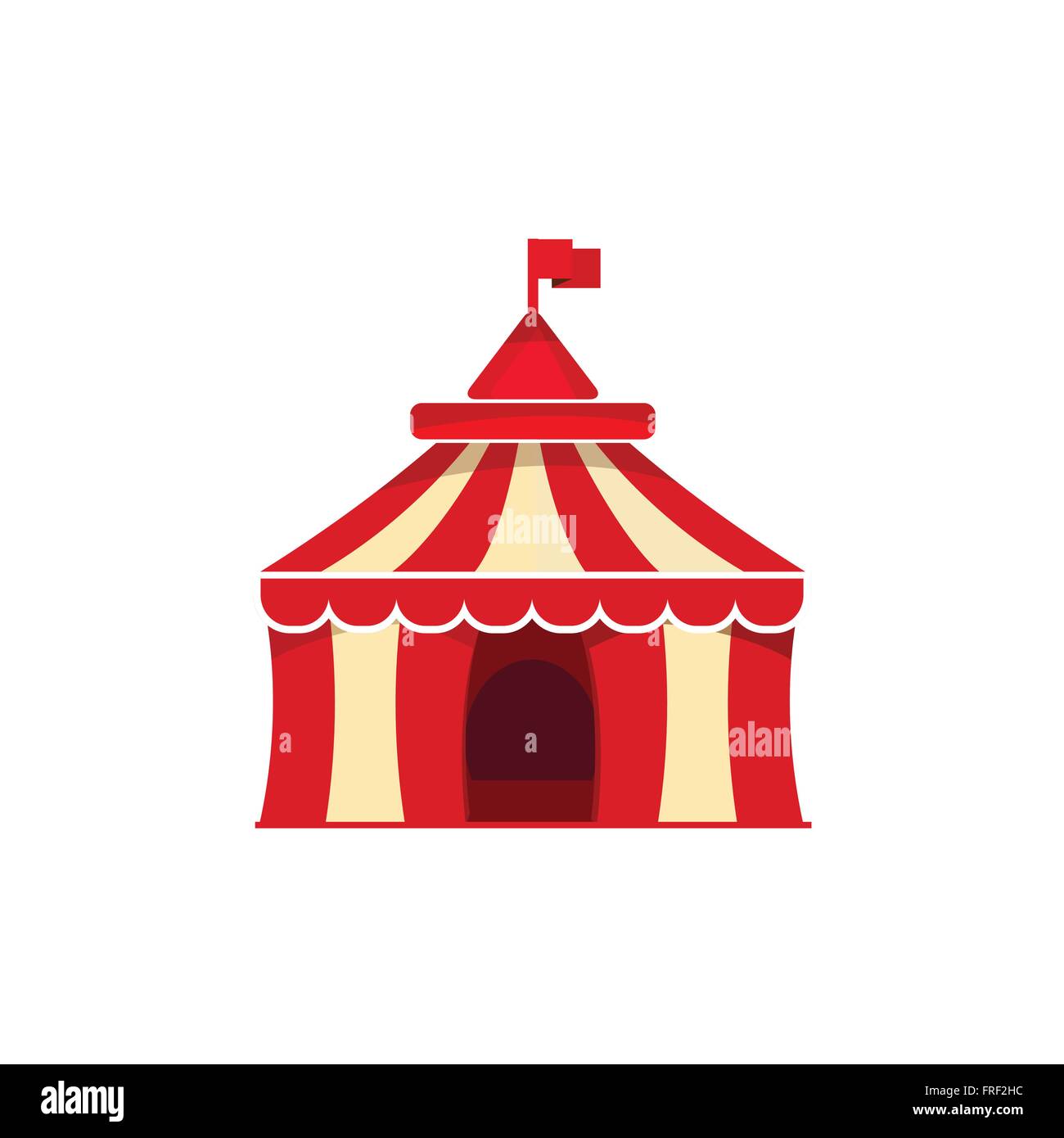 Flat Circus Tent Icon / Illustration on Orange Background Stock Vector ...