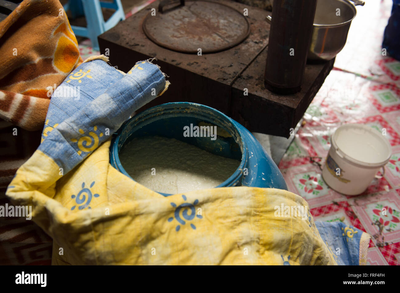 The interior of a traditional ger (yurt) in Mongolia Stock Photo - Alamy