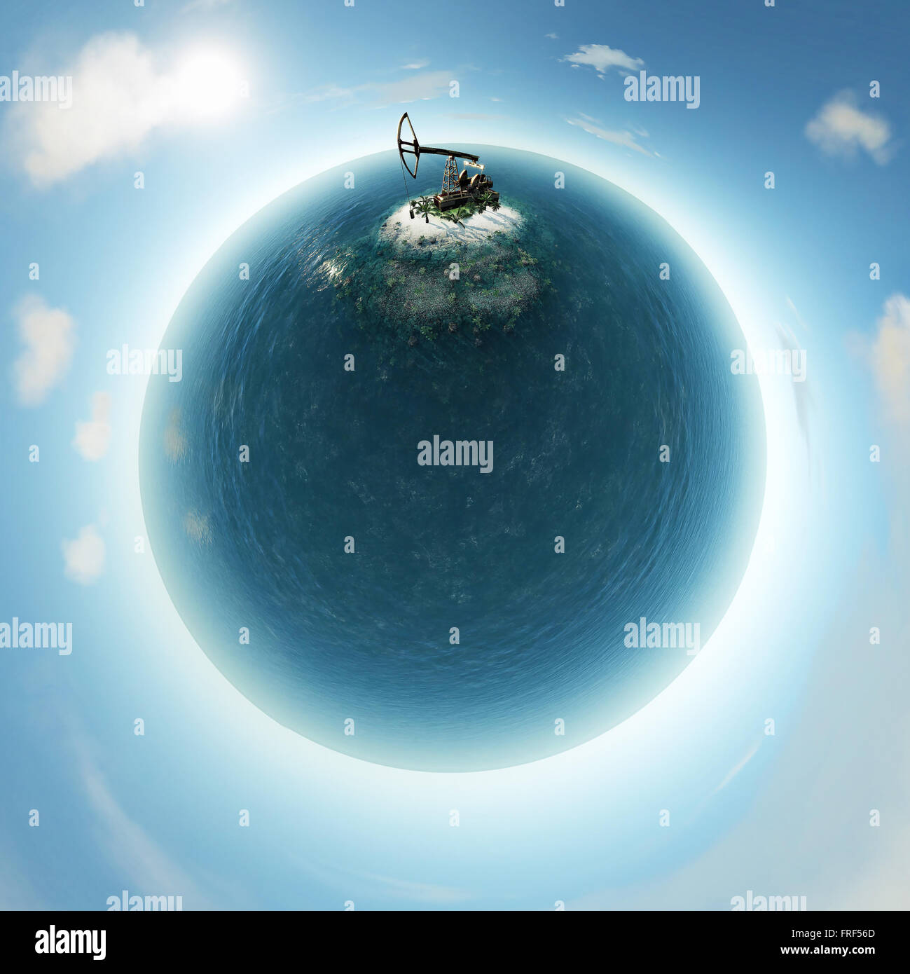 Island Oil Pump Stock Photo Alamy