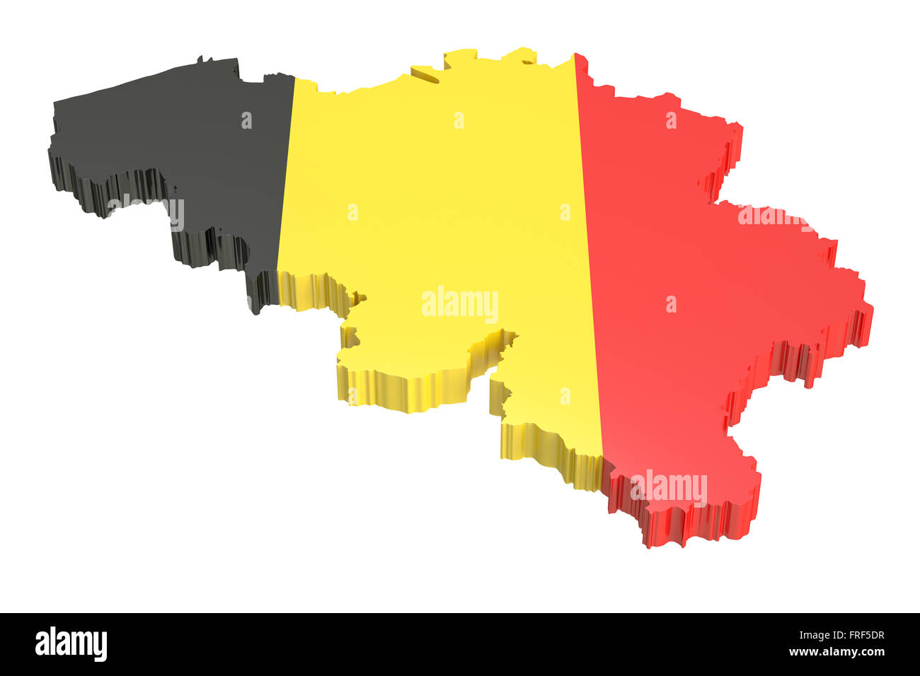 Belgium map isolated on white background Stock Photo