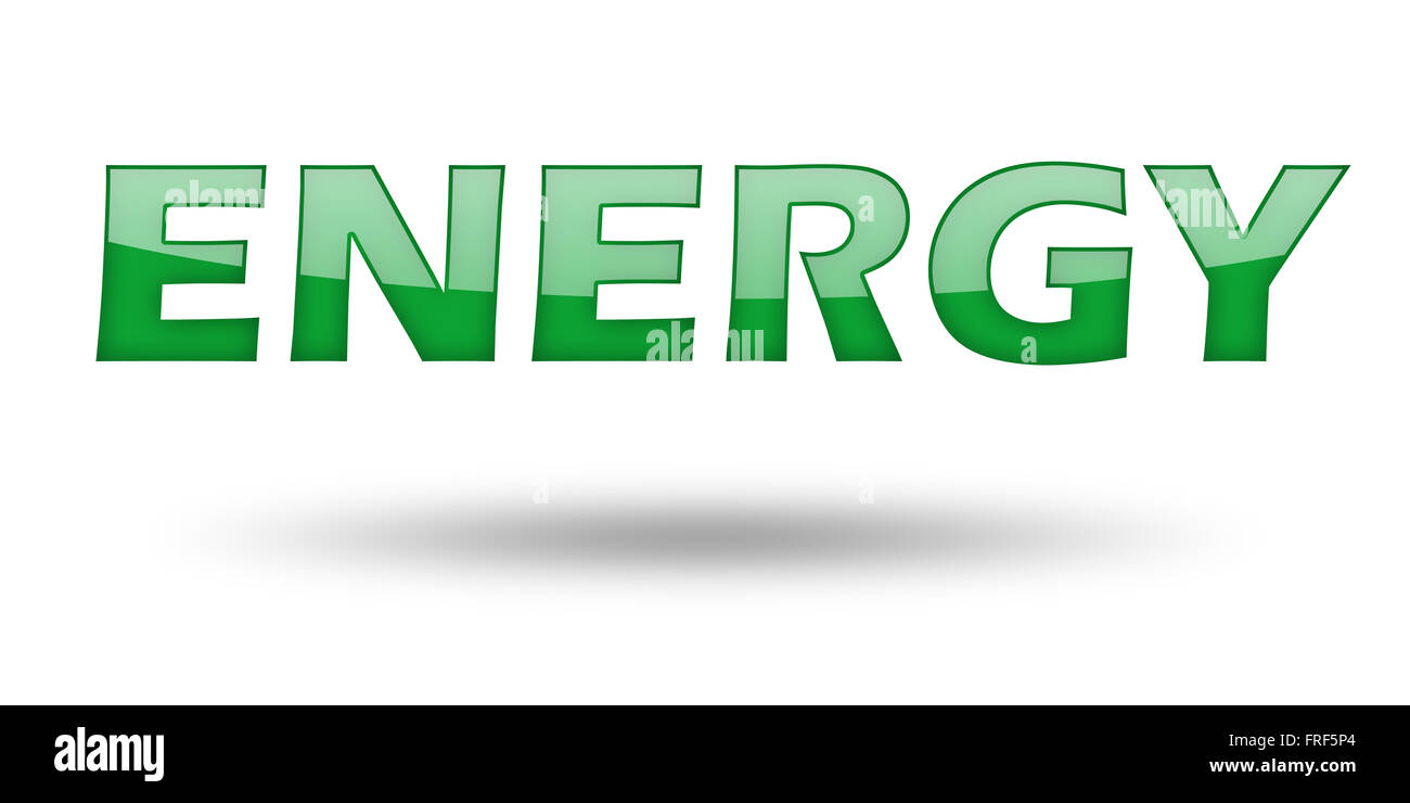 Word Energy with green letters and shadow Stock Photo Alamy