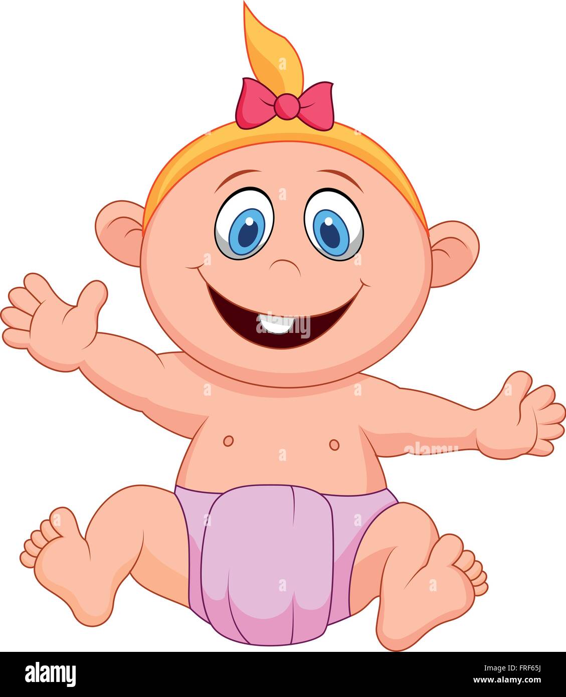 Cute baby girl cartoon Stock Vector Image & Art Alamy
