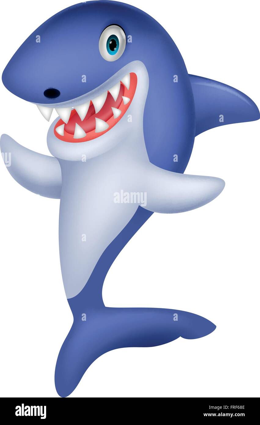 Cute shark cartoon Stock Vector Image & Art - Alamy